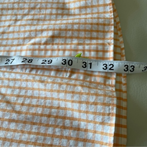 Mens TailorByrd Long-Sleeved Button up checked light orange size large cotton - Picture 2 of 9